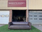 Bank GELDERLAND type 4800 bankstel bruin leer design sofa, Design, Driepersoons, Rechte bank, Leer
