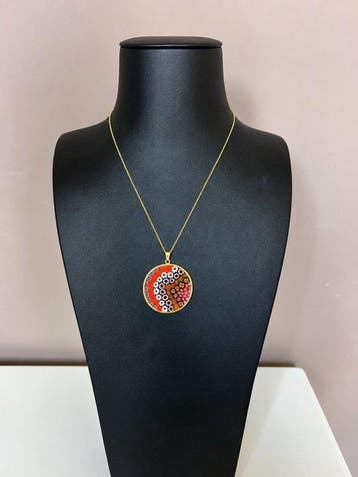 Zilver - Halsketting - Goud 24 kt collier Murano, Antiek en Kunst