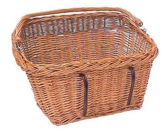BASIL Basil mand riet Dublin vierkant buik 46L 49x35x27c, Fietsen en Brommers, Fietsaccessoires | Overige Fietsaccessoires, Nieuw