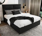 Boxspring Block Deluxe Zwart - diverse maten, Verzenden, Nieuw, Tweepersoons