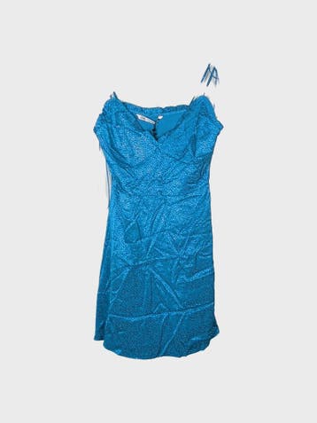 ZARA Occasion Dress Dames maat M Turquoise Vintage, Blauw, Ophalen of Verzenden, Zo goed als nieuw, Maat 38/40 (M)
