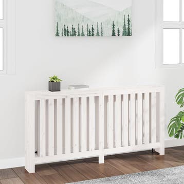 vidaXL Radiatorombouw 169x19x84 cm massief grenenhout wit, Verzenden, Nieuw
