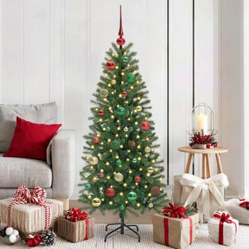 vidaXL Kerstbal Set 61 st 150 LEDs Warmwit Ø 6 cm, Verzenden, Nieuw
