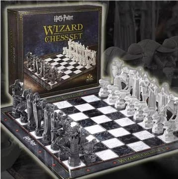 3D Tovenaar Schaakset van Hars Decoratief Bordspel Design, Verzenden, Nieuw in verpakking