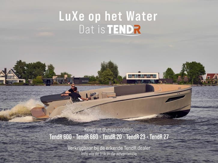 TendR – Luxe, vrijheid en zorgeloos genieten op het water, Watersport en Boten, Sloepen, Buitenboordmotor, Benzine, Nieuw, Polyester