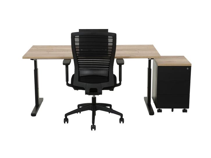 Bureau TUBE zwart eiken 180x80, Zakelijke goederen, Kantoor en Winkelinrichting | Kantoormeubilair en Inrichting, Ophalen of Verzenden