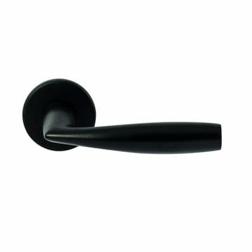 Deurkruk Naxos op rond rozet 4mm dun - zwart, Doe-het-zelf en Verbouw, Verzenden, Nieuw
