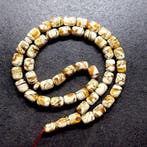 Wit patroon Baltisch barnsteen tesbih gebedsketting