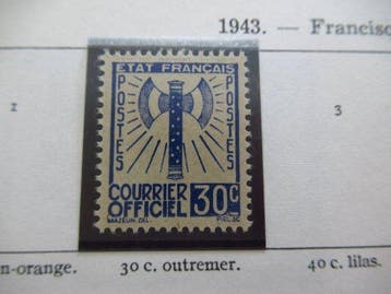 Frankrijk 1943/2005 - Dienstzegels, bijna volledige, Gestempeld