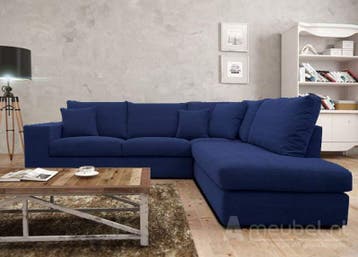 Hoekbank Gouda - hoekbanken - Blauw, Nieuw, 150 cm of meer, Stof, 250 tot 300 cm