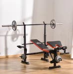 Verstelbare Halterbank –Fitnessbank met Barsteun en Beenkrul, Verzenden, Nieuw