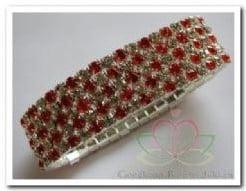 Polsarmband 5 rijen Rood Zilver, Ophalen of Verzenden, Nieuw