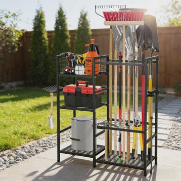 Gereedschap Organizer Tuin - 3 Laags Opbergrek met Mand voor, Verzenden, Nieuw