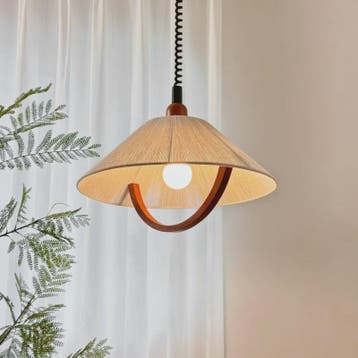 Wabi Sabi Houten Hanglamp - Retro Stijl Verlichting voor Woo, Huis en Inrichting, Verzenden, Nieuw