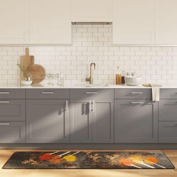 vidaXL Keukenmat wasbaar 60x180 cm meerkleurig, Verzenden, Nieuw
