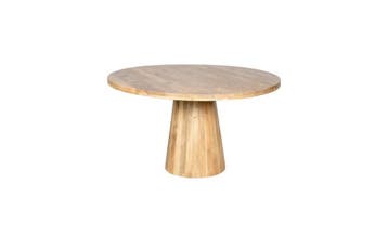 Ronde Eettafel Naturel – Massief Mango Hout – Japandi style, Verzenden, Nieuw, Vijf personen of meer, Overige materialen