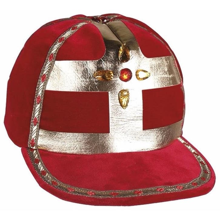 Fluwelen werkmijter van de Sint - Sinterklaas accessoires, Diversen, Sinterklaas, Ophalen of Verzenden