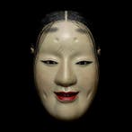 Beautiful Japan Wooden Noh Mask of MASUKAMI   -