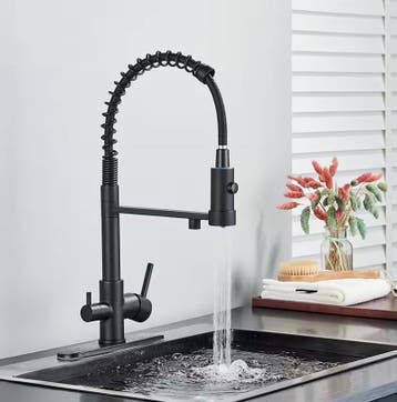 Keukenkraan warm/koud + gezuiverd water met dubbele hendel, Verzenden, Nieuw