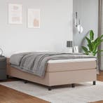 vidaXL Boxspring bed kunstleer cappuccinokleurig 120x200 cm, Overige materialen, Bruin, Verzenden, Nieuw
