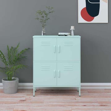 vidaXL Opbergkast 80x35x101,5 cm staal mint, Verzenden, Nieuw