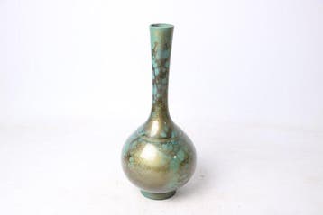 Vaas - Brons - Japan - Turkoois-gouden patina (Zonder