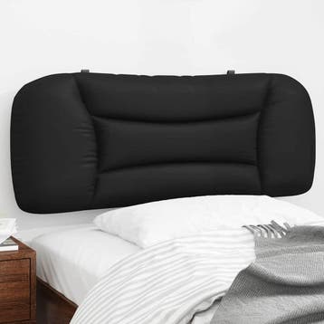 vidaXL Hoofdbordkussen Hvar Zwart 100 cm Kunstleer, Verzenden, Nieuw, Zwart, Overige materialen