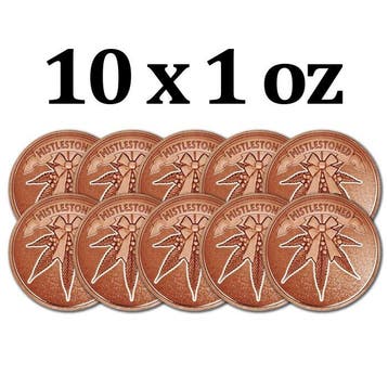 Verenigde Staten. 1 Onza 10 x 1 oz Cannabis Mistlestoned 999