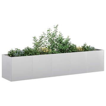 vidaXL Plantenbak 200x40x40 cm gegalvaniseerd staal, Tuin en Terras, Verzenden, Nieuw, Metaal