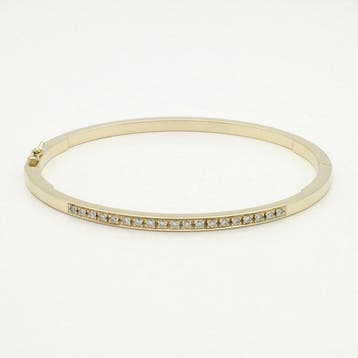 Armband - 14 karaat Geel goud Diamant (Natuurlijk) - Bangle, Nieuw