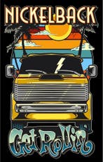 Nickelback Get Rolloin - Textiel Poster, Ophalen of Verzenden, Nieuw, Poster, Artwork of Schilderij