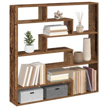 vidaXL Wandschap kubus 7 vakken bewerkt hout oud houtkleurig, Verzenden, Nieuw
