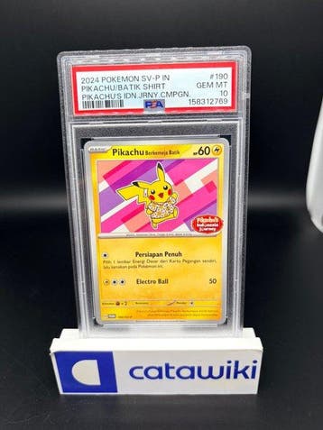 Pokémon - 1 Graded card - Pikachu Berkemeja Batik SV-P 190, Nieuw