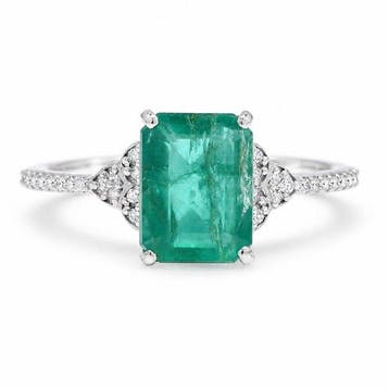 Zonder minimumprijs - Ring Platina - 2.28ct. tw. Smaragd -, Nieuw