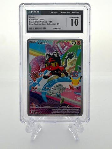 Pokémon - 1 Graded card - Litten - First Partner, Nieuw