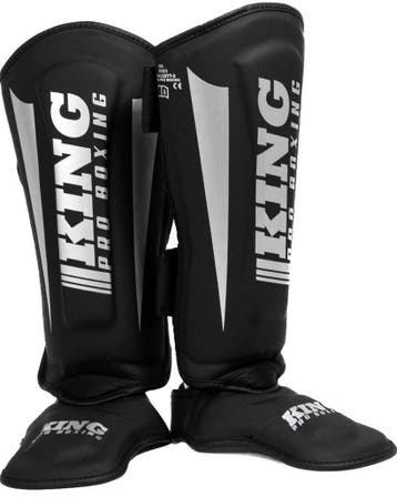 King Pro Boxing Scheenbeschermers KPB/SG REVO 7 Zwart Zilver, Ophalen of Verzenden, Nieuw
