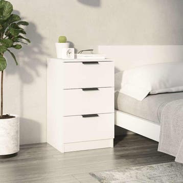 vidaXL Nachtkastje 40x36x65 cm wit, Minder dan 45 cm, Verzenden, Nieuw, 55 tot 70 cm