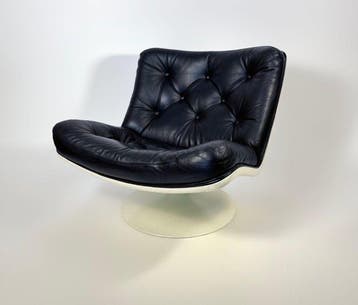 Artifort - Geoffrey D. Harcourt - Lounge stoel - Leder,