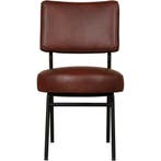 Set van 10 Leren eetkamerstoelen Rondo - Granada Cognac, Ophalen of Verzenden, Nieuw, Leer, Vijf, Zes of meer stoelen