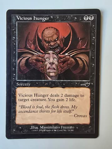 VICIOUS HUNGER (NEMESIS) (74/143) (MTG) (MODERATELY PLAYED), Verzenden, Gebruikt