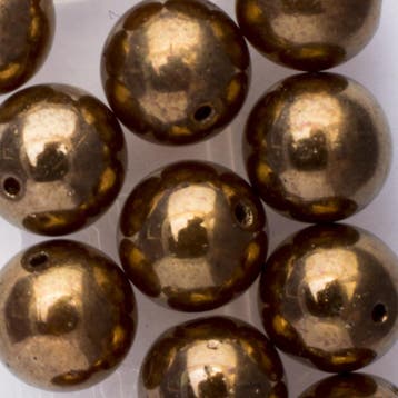Gütermann regenboogkralen 8mm c.a. 16 stuks brons, Ophalen of Verzenden, Nieuw, Kraal