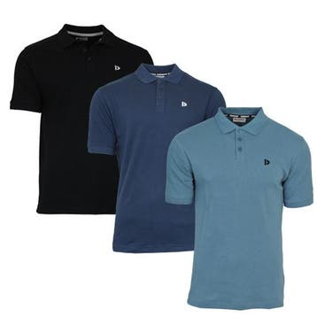 Donnay Donnay Heren - 3-Pack - Polo shirt Noah - Zwart /, Verzenden, Nieuw