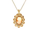 Gouden hanger met camee 18 krt, Ophalen of Verzenden, Nieuw