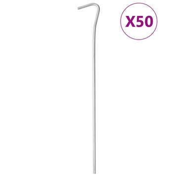 vidaXL Tentharingen 50 st Ø4 mm 23 cm gegalvaniseerd staal, Verzenden, Nieuw