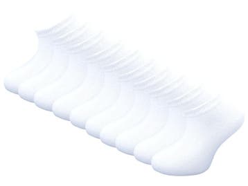 10 paar Kids Sneakersokken - SQOTTON® - Wit, Verzenden, Nieuw