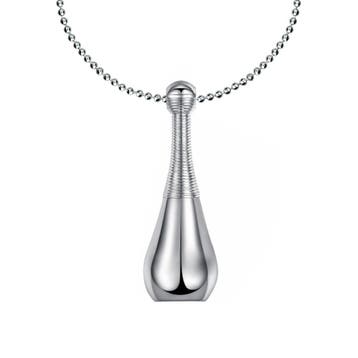 Fako Bijoux - Ketting - Ashanger - RVS Kegel - Zilverkleurig, Verzenden, Nieuw