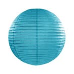 Turquoise blauwe lampion rond 25 cm - Lampionnen, Ophalen of Verzenden, Nieuw