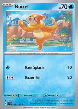 Buizel 046/198 reverse holo Scarlet en Violet, Ophalen of Verzenden, Nieuw, Losse kaart, Foil