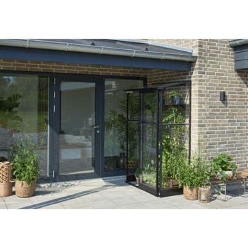 Halls Qube LT24 muurkas - zwart gecoat, Tuin en Terras, Kassen, Verzenden, Nieuw