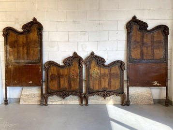 Bed (4) - Gietijzer, Smeedijzer - Bed uit de Liberty-periode